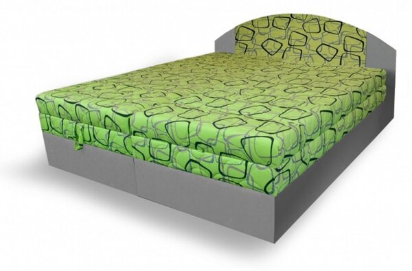 Polohovateľná posteľ 160x200 VEERLE - sivá / vzorovaná 1