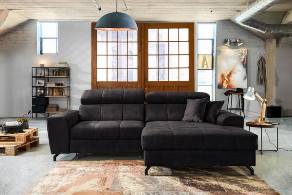 ROHOVÁ SEDAČKA, textil, grafitová Carryhome - Sedačky, Online Only