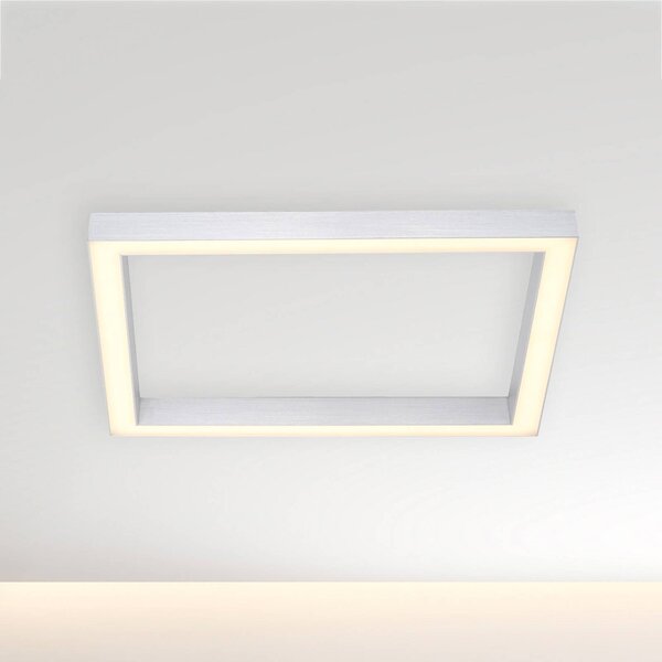 Stropné svietidlo LED PURE Lines, 55 x cm, strieborné, diaľkové, Hliník / sivá / zinok, Obývacia izba / jedáleň, Hliník, Moderný, Stropné svetlo