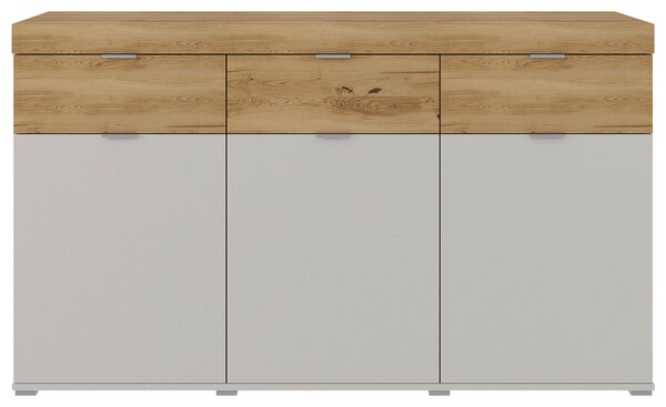 KOMODA, dub, farba duba, svetlosivá, 151/88/47 cm Dieter Knoll - Komody