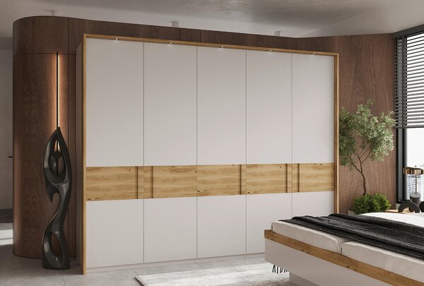 SKRIŇA S OTOČNÝMI DVERAMI, dub, farba duba, svetlosivá, 302/218/60 cm Dieter Knoll - Skrine