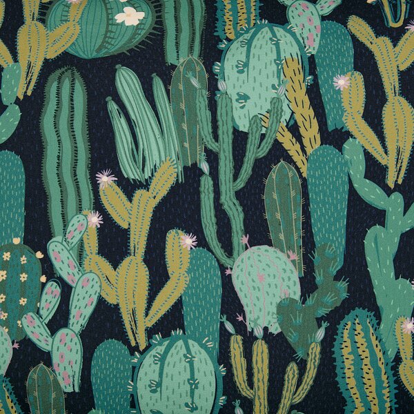 Sada 2 záhradných vankúšov zelená polyester kaktusový vzor 40 x 60 cm obdĺžniková moderný štýl vonkajšie terasa vodoodolné