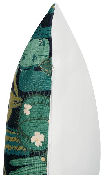 Sada 2 záhradných vankúšov zelená polyester kaktusový vzor 40 x 60 cm obdĺžniková moderný štýl vonkajšie terasa vodoodolné