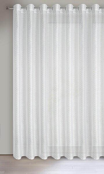 ZÁCLONA NA KRÚŽKOCH SIBEL 300 CM X 250 CM BIELA