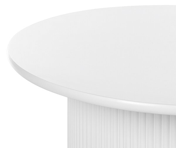 Konferenčný stolík biely MDF okrúhly ⌀ 60 cm klasický moderný dizajn nábytok do obývacej izby