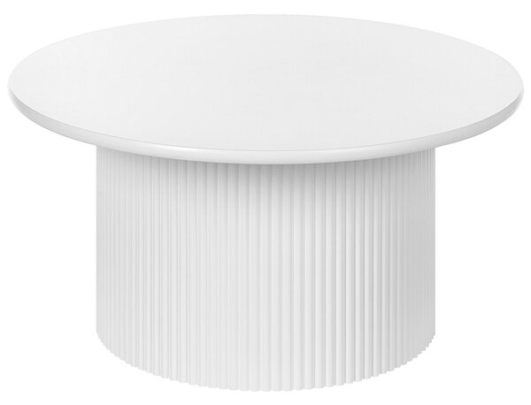 Konferenčný stolík biely MDF okrúhly ⌀ 60 cm klasický moderný dizajn nábytok do obývacej izby