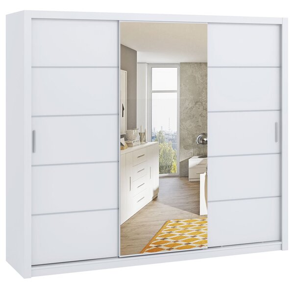 Mirjan24 Posuvná skriňa so zrkadlom Kler SZ250 KE12, Farby: dub artisan / zrkadlo 5903211012129
