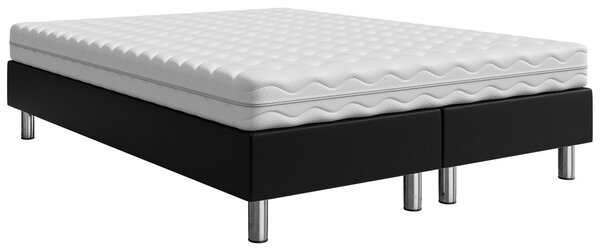 Mirjan24 Čalúnená manželská posteľ Estelle B, Dostupné poťahy: ekokoža Soft 011 (čierna), Rozmer postele: 140x200 5903211020247