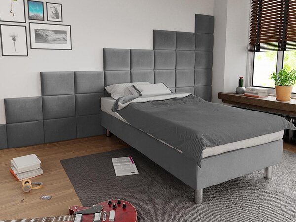 Mirjan24 Čalúnená jednolôžková posteľ Estelle B, Dostupné poťahy: ekokoža Soft 017 (biela), Rozmer postele: 80x200 5903211020858