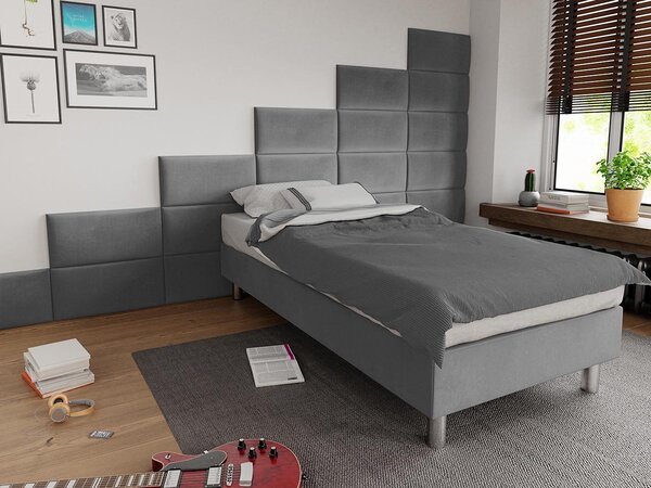 Mirjan24 Čalúnená jednolôžková posteľ Estelle B, Dostupné poťahy: ekokoža Soft 017 (biela), Rozmer postele: 80x200 5903211020858