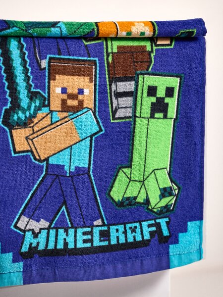 Sinsay - Bavlnený uterák Minecraft - modrá