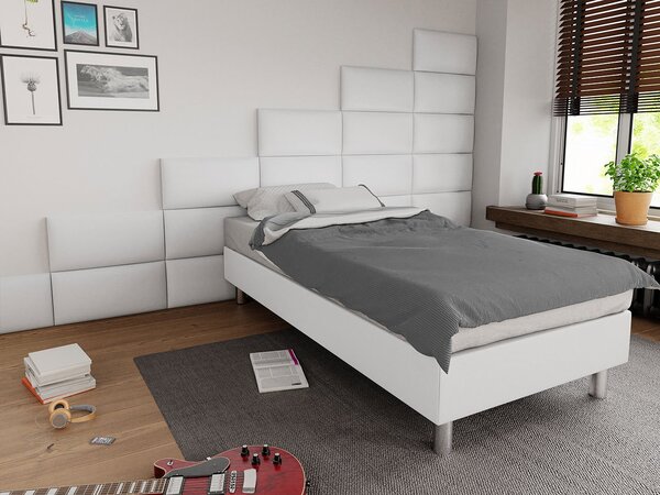 Mirjan24 Čalúnená jednolôžková posteľ Estelle B, Dostupné poťahy: ekokoža Soft 017 (biela), Rozmer postele: 80x200 5903211020858