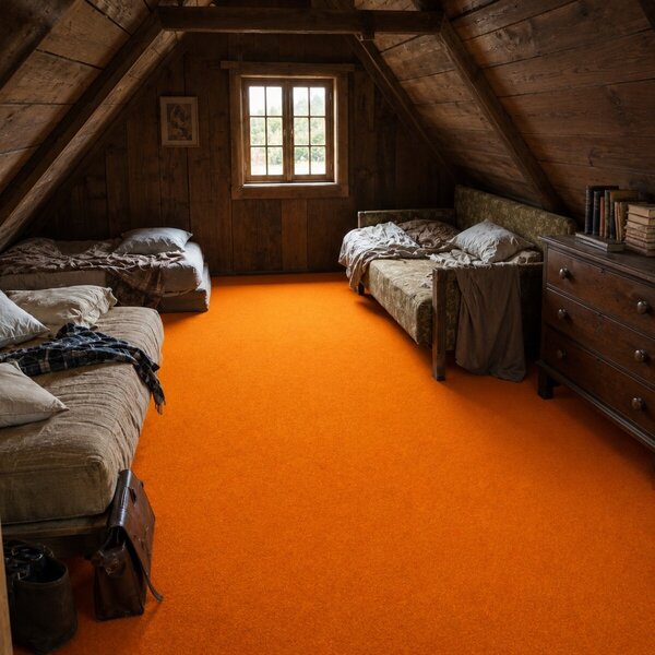 Beaulieu International Group, Metrážny koberec Destiny 0470 Orange, na mieru, šíře 4m, oranžová, filc, detská izba