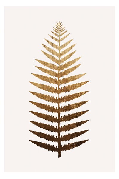 Plagát, Obraz - Kubistika - Golden leaf, (40 x 60 cm)