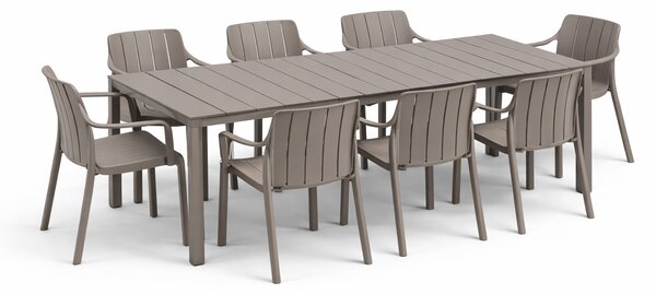 Záhradná zostava Nardi RIO 210 + 8 stoličiek TIBERINA Armchair Vyhotovenie: Antracit