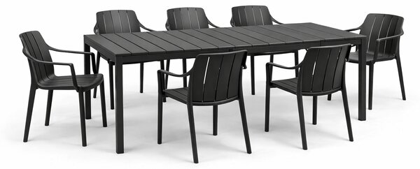 Záhradná zostava Nardi RIO 140 + 6 stoličiek TIBERINA Armchair Vyhotovenie: Tortora