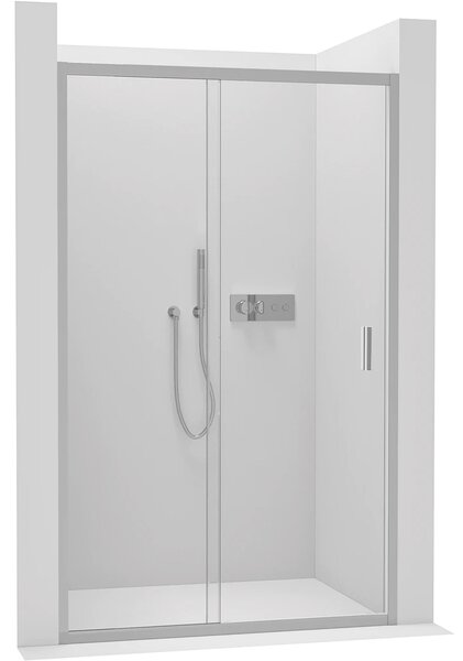 CERANO - Sprchové posuvné dvere Varone LINE Ľ/P - 6 mm - chróm, transparentné sklo - 90x195 cm