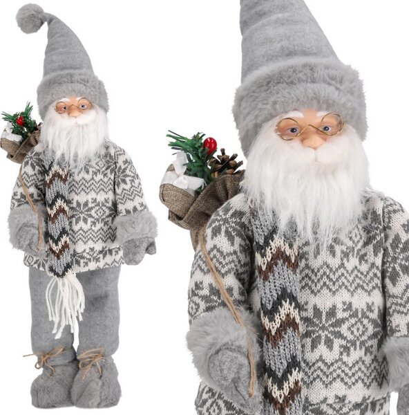 Vianočná dekorácia Santa Claus s vrecom 60 cm