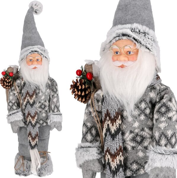 Vianočná dekorácia Santa Claus s vrecom 50 cm