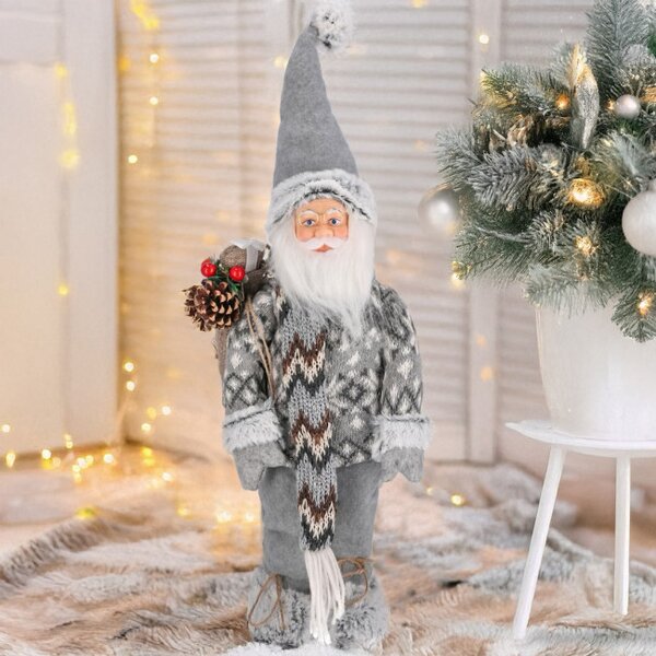 Vianočná dekorácia Santa Claus s vrecom 50 cm