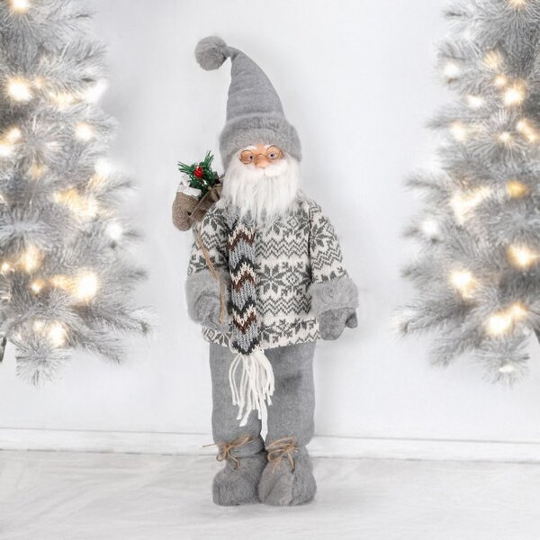 Vianočná dekorácia Santa Claus s vrecom 60 cm