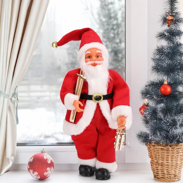 Vianočná dekorácia Santa Claus biela / červená 40 cm