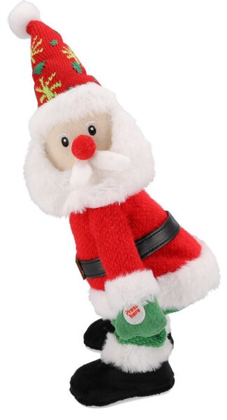 Vianočná dekorácia Santa Claus zelená / červená 40 cm