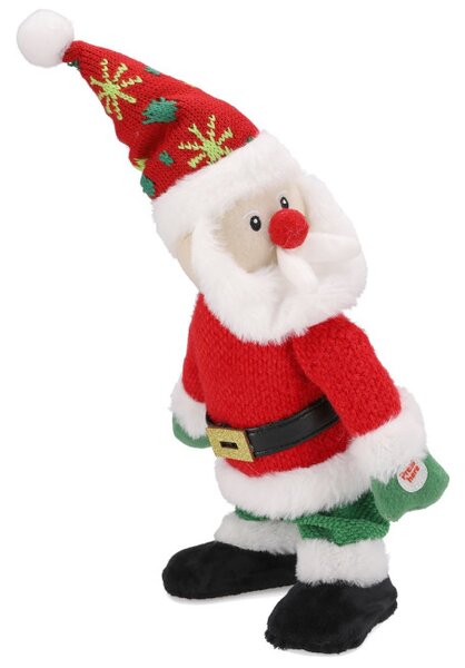 Vianočná dekorácia Santa Claus zelená / červená 40 cm