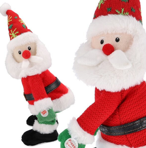 Vianočná dekorácia Santa Claus zelená / červená 40 cm