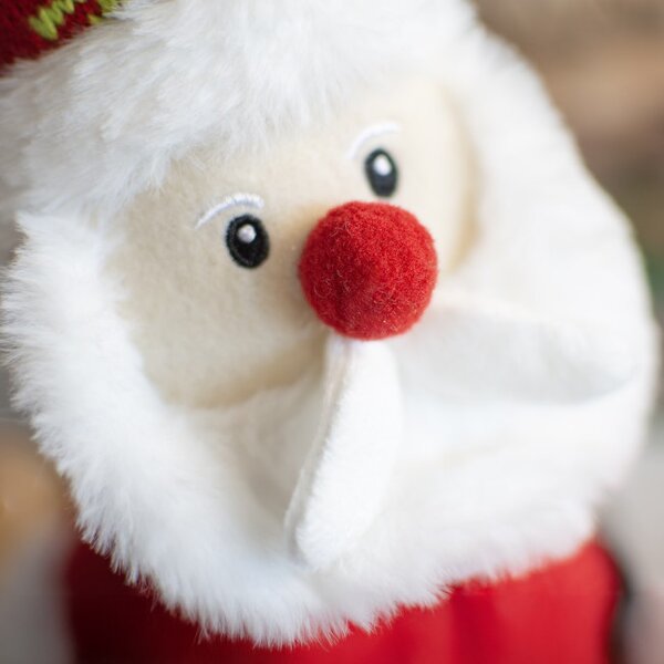 Vianočná dekorácia Santa Claus zelená / červená 40 cm