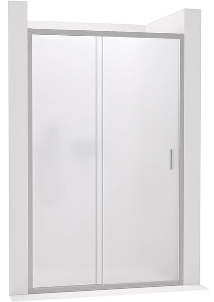 CERANO - Sprchové posuvné dvere Varone LINE Ľ/P - 6 mm - chróm, mliečne sklo - 90x195 cm