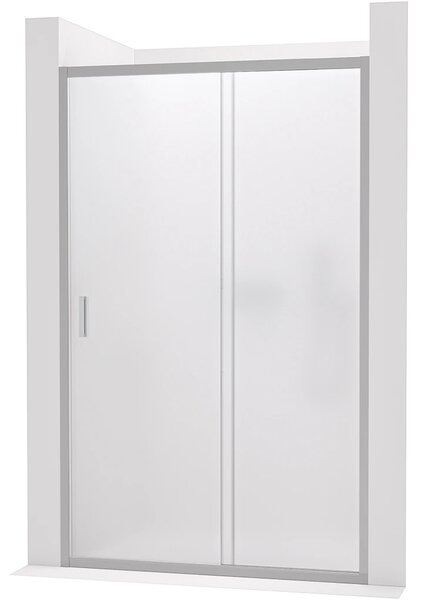 CERANO - Sprchové posuvné dvere Varone LINE Ľ/P - 6 mm - chróm, mliečne sklo - 90x195 cm