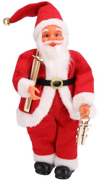 Vianočná dekorácia Santa Claus biela / červená 40 cm