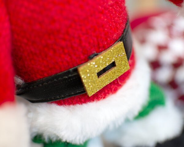 Vianočná dekorácia Santa Claus zelená / červená 40 cm