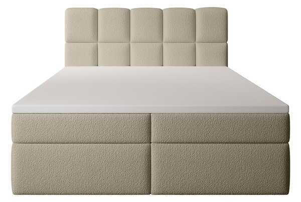 Jednolôžková boxspring posteľ s úložným priestorom Massimo 120x200 - béžová