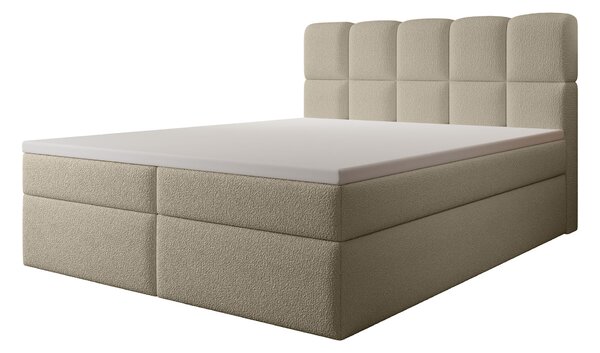 Jednolôžková boxspring posteľ s úložným priestorom Massimo 120x200 - béžová