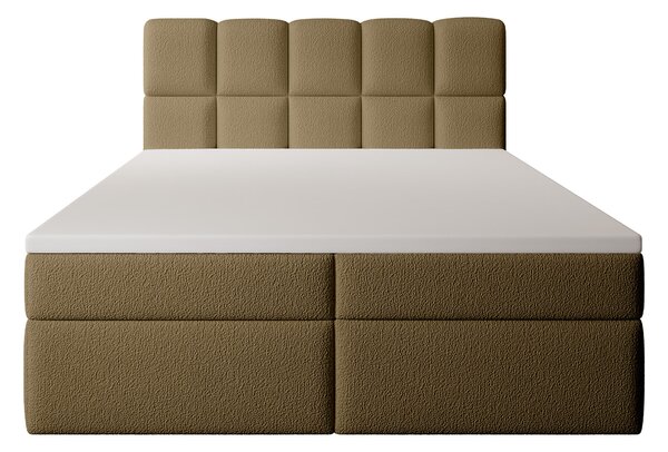 Jednolôžková boxspring posteľ s úložným priestorom Massimo 120x200 - hnedá
