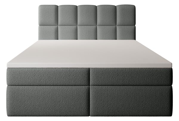 Jednolôžková boxspring posteľ s úložným priestorom Massimo 120x200 - sivá