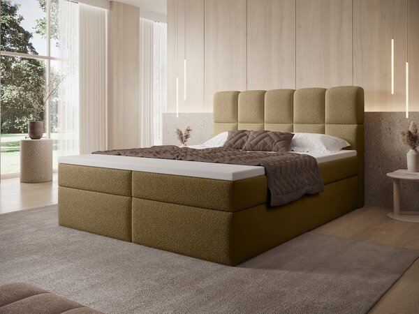 Jednolôžková boxspring posteľ s úložným priestorom Massimo 120x200 - hnedá