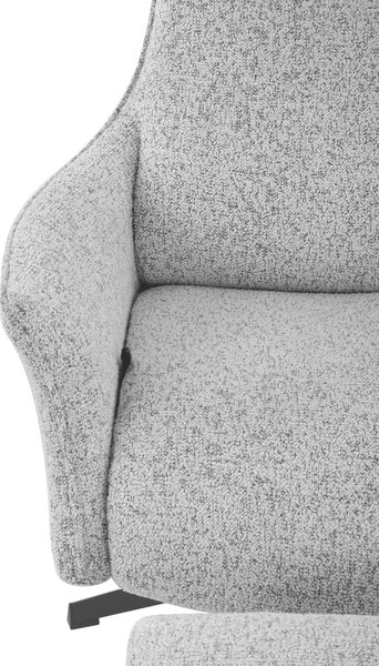 RELAXAČNÉ KRESLO S PODNOŽKOU, textil, sivobéžová Welnova - Kreslá