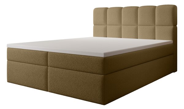 Jednolôžková boxspring posteľ s úložným priestorom Massimo 120x200 - hnedá