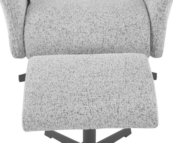 RELAXAČNÉ KRESLO S PODNOŽKOU, textil, sivobéžová Welnova - Kreslá