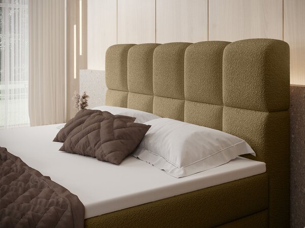 Jednolôžková boxspring posteľ s úložným priestorom Massimo 120x200 - hnedá
