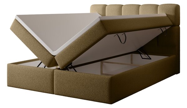 Jednolôžková boxspring posteľ s úložným priestorom Massimo 120x200 - hnedá