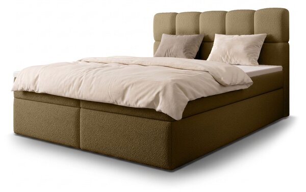 Jednolôžková boxspring posteľ s úložným priestorom Massimo 120x200 - hnedá