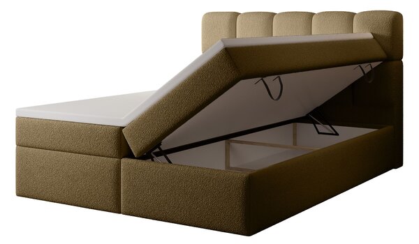 Jednolôžková boxspring posteľ s úložným priestorom Massimo 120x200 - hnedá