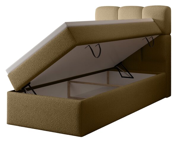 Jednolôžková boxspring posteľ s úložným priestorom Massimo 90x200 - hnedá