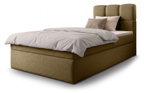 Jednolôžková boxspring posteľ s úložným priestorom Massimo 90x200 - hnedá