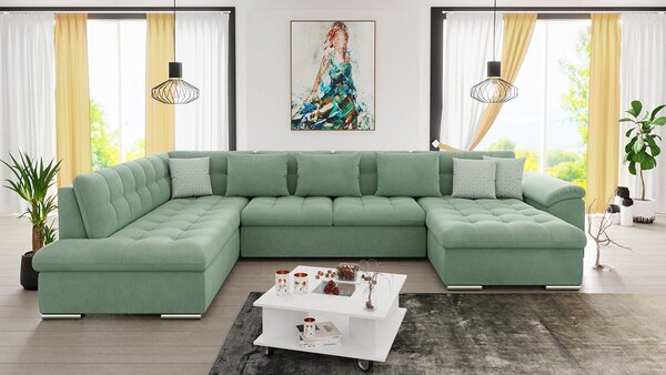 Mirjan24 Rohová sedacia súprava Tony Bis, Dostupné poťahy: Uttario Velvet 2954 + Uttario Velvet 2954 + Evo 29, Strana: Pravá - U 5903211035098