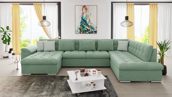 Mirjan24 Rohová sedacia súprava Tony Bis, Dostupné poťahy: Uttario Velvet 2954 + Uttario Velvet 2954 + Evo 29, Strana: Ľavá - U 5903211035081